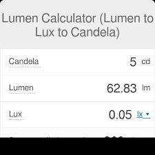 Lumen Calculator Lumen To Lux To Candela