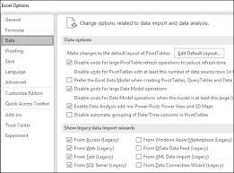 data import and ysis options