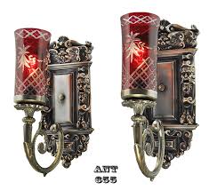 Edwardian Antique Wall Sconces Pair