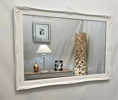 Bevelled Wall Mirror 60x90cm White
