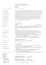 Free Assistant Chef Resume Word Template Cook Cv Sample