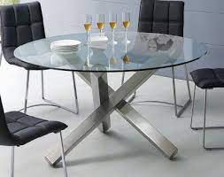 round glass dining table with unique