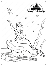 Meet belle, the fifth princess of the disney princess. Printable Disney Ariel Pdf Coloring Pages