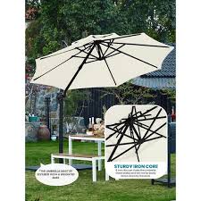 Round Cantilever Tilt Patio Umbrella