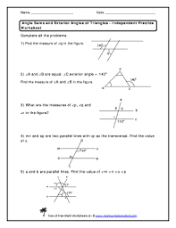 angle sums and exterior angles of