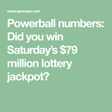 Lucky lottery numbers for saturday, 8th august 2020 #lottery #lotterynumbers #pick3 #pick4 #pick3lottery #pick4lottery #nylottery #newyorklottery #nmlottery #nclottery #sclottery #inlottery #hoosierlottery #njlottery #newjerseylottery #michiganlottery. Powerball Numbers Did You Win Saturday S 79 Million Lottery Jackpot Powerball Jackpot Winning Lottery Numbers