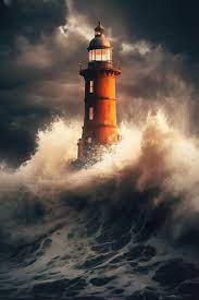wall art print lighthouse in the
