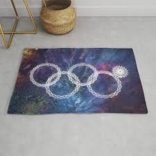 sochi olympic rings rug by toronto sol