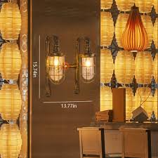 Light Wall Sconce Glass Shade Cafe Lamp