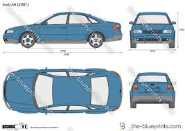 Audi A6 Vector Drawing
