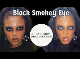 drag makeup and black smokey eye
