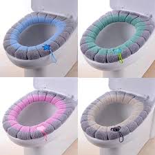 Soft Comfy Fabric Warmer Toilet Seat Cover