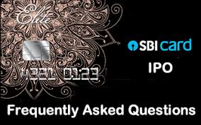 sbi card ipo frequently asked questions