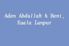 Yasser abdullah adam, 27, from sudan amal atbara, since defender market value: Adam Abdullah Mani Kuala Lumpur Lawyer Firm In Jalan Dang Wangi