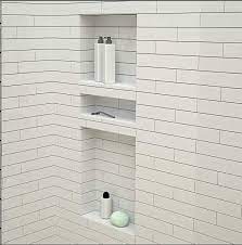 Black Wall Concealed 3 Racks Bathroom Shelf
