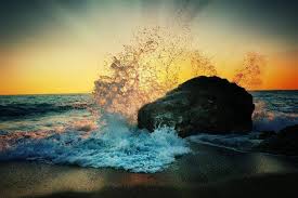 Waves Nature Rock Sun Rays Photography Sunset Water