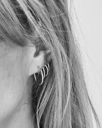 Tiny Hoop Earrings 14mm Sterling Silver