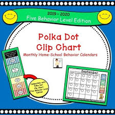 Polka Dot Behavior Clip Chart Home School Calendars 2019 2020 5 Level Edition