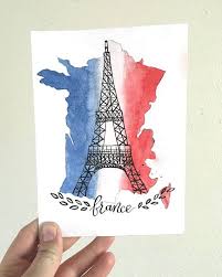 Search and use 100s of eiffle flag france french tower clip arts and images all free! Country Of France Featuring The Eiffel Tower And The French Flag Watercolor Painting Print By Kinsey Jane Crea France Drawing Watercolor Print Missionary Gifts