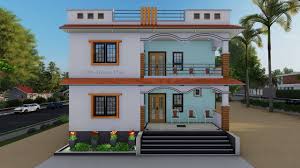village house plan i 3d home design