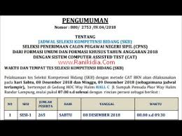 Setelah mendapatkan kwitansi dan bukti pembayaran, calon. Lokasi Jadwal Skb Cpns Kab Kota Se Provinsi Lampung 2018 Ranikidia Com