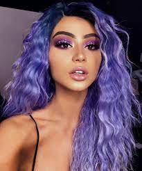 fashion purple makeup and purple