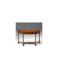 half round console table with hand cut
