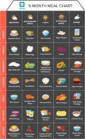 baby food chart for nine months old