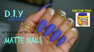 Complete your bank of ideas with our matte nail designs and you'll always be on the top. How To Make Any Nail Polish Matte D I Y Using Corn Starch Youtube