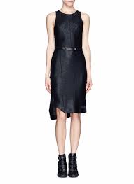 Rag Bone Olivia Leather Patch Knit Dress Sz 2 Black Ebay