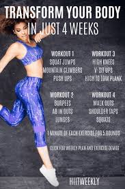 4 Week Workout Plan For Beginners No