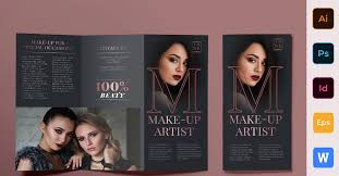 makeup artist brochure trifold