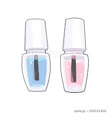 blue and pink nail polish bottle