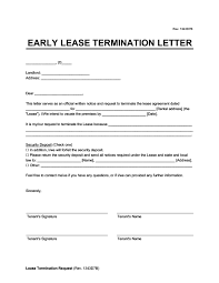 free early lease termination letter