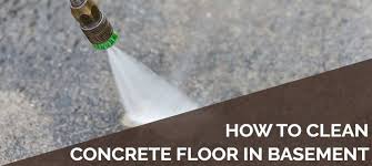 how to clean concrete floor in basement
