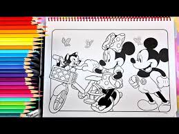 mickey and minnie mouse coloring page
