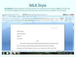 Mla Format For Word Freeletter Findby Co