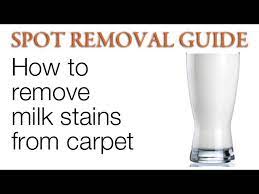 how to clean milk out of carpet spot
