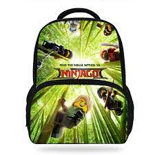 14Inch Ninjago School Backpack Set For Children Cartoon Movie Printed Bag  For Kids Boys Girls
