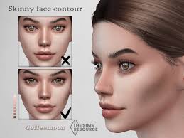 skinny face countour skin detail