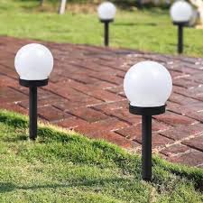 Outdoor Led Solar Round Bulb Lawn Lamps