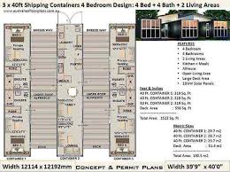 4 Bedroom Container Home Floor