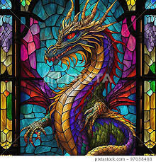 Stained Glass Style Window With