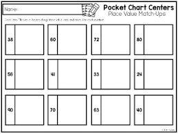 Place Value Pocket Chart Centers Match Ups