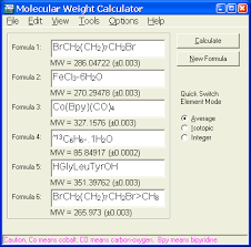 Molecular Weight Calculator For Windows