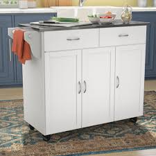 Material, hardware and door style. Basics Classic Solid Rubber Wood Rolling Kitchen Cart With Cabinet Espresso Kitchen Islands Carts Home Kitchen