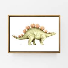 stegosaurus dinosaur wall art print