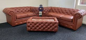 Chesterfield Sofa In Bonded Leather