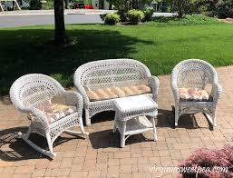 wicker porch furniture makeover sweet pea