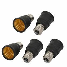 5pcs E12 To E17 Lamp Extender Adapter Converter Light Bulb Socket Holder Black For Sale Online